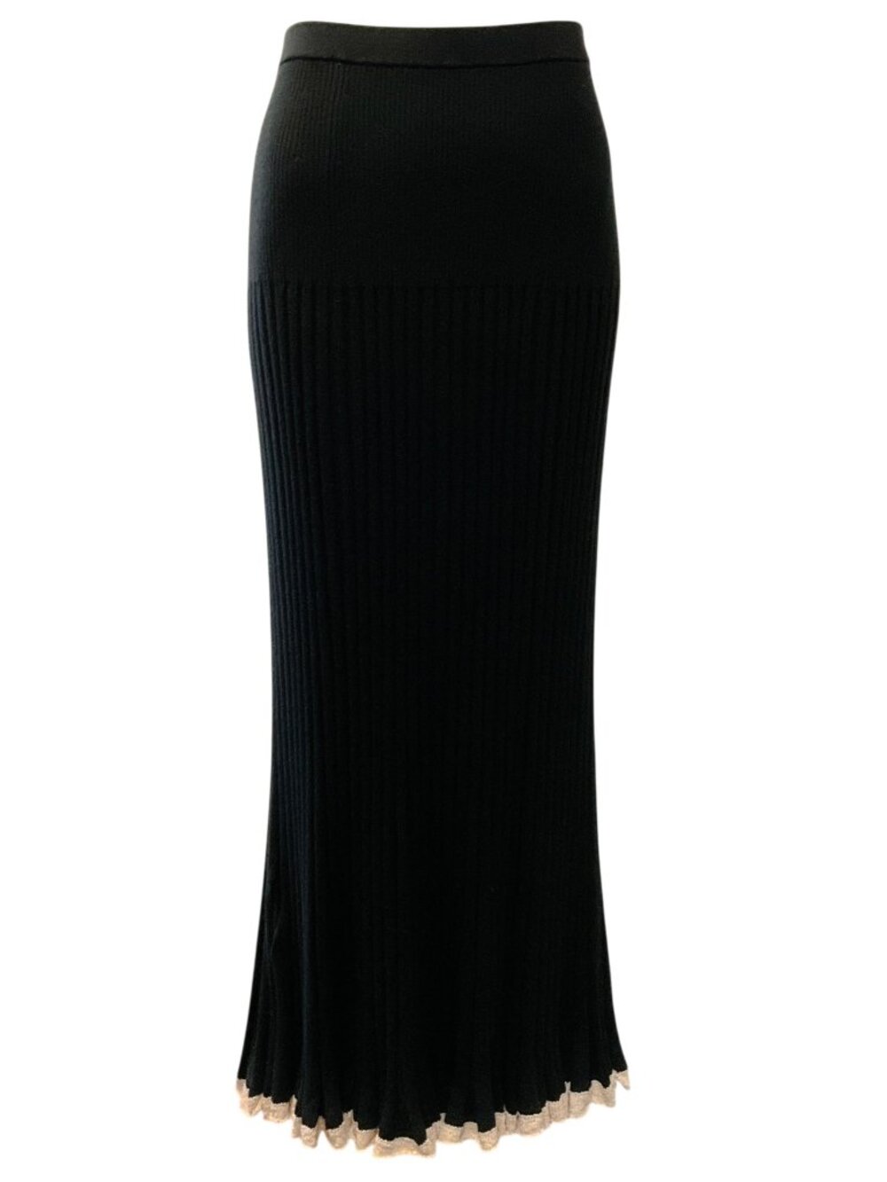 Proenza Schouler Black Silk / Cashmere Knit Midi Skirt